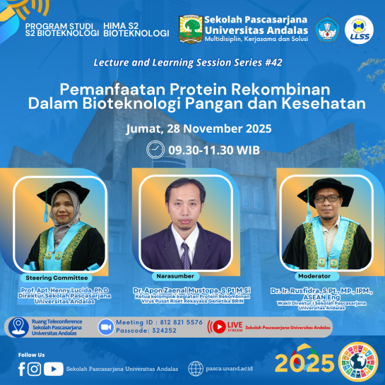 Webinar Pemanfaatan Protein Rekombinan dalam Bioteknologi Pangan dan Kesehatan