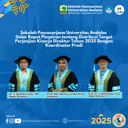 Sekolah Pascasarjana Universitas Andalas Gelar Rapat Pimpinan tentang Distribusi Target Perjanjian Kinerja Direktur Tahun 2025 Dengan Koordinator Prodi