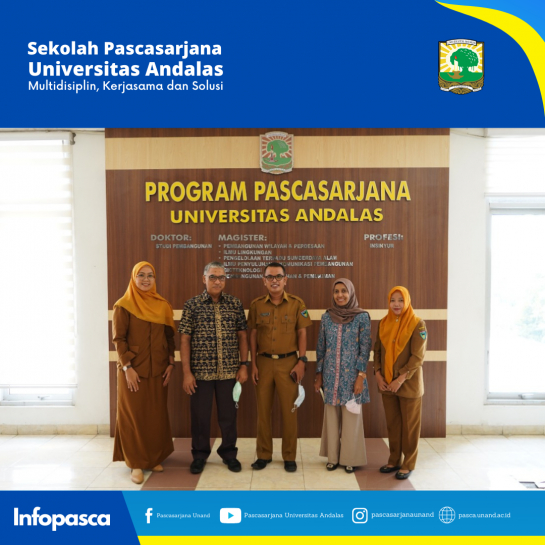 Kunjungan tim dari Bapedalitbang Kabupaten Pesisir Selatan ke Sekolah Pascasarjana Universitas Andalas